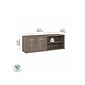 Bush Business Furniture Studio C Low Storage Cabinet with Doors and Shelves, Modern Hickory (SCS160MH)