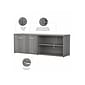Bush Business Furniture Studio C Low Storage Cabinet with Doors and Shelves, Platinum Gray (SCS160PG)