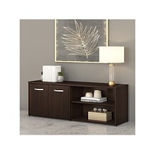 Bush Business Furniture Studio C Low Storage Cabinet with Doors and Shelves, Black Walnut (SCS160BW)