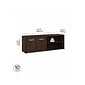 Bush Business Furniture Studio C Low Storage Cabinet with Doors and Shelves, Black Walnut (SCS160BW)