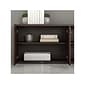 Bush Business Furniture Studio C Low Storage Cabinet with Doors and Shelves, Black Walnut (SCS160BW)