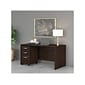 Bush Business Furniture Studio C 60"W Office Desk with Mobile File Cabinet, Black Walnut (STC014BWSU)
