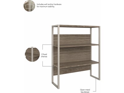 Bush Business Furniture Hybrid 36 "W Desktop Hutch, Modern Hickory (HYH236MH)