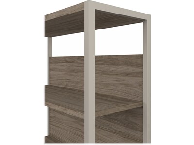 Bush Business Furniture Hybrid 36 "W Desktop Hutch, Modern Hickory (HYH236MH)