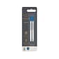 Parker Quink Rollerball Pen Refill, 0.7 mm, Medium Point, Blue Ink, 2/Pack (1950327)