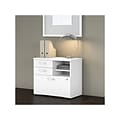 Bush Business Furniture Studio C Office Storage Cabinet with Drawers and Shelves, White (SCF130WHSU)