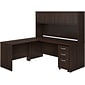 Bush Business Furniture Studio C 72"W L Shaped Desk with Hutch, Mobile File Cabinet and Return, Black Walnut (STC006BWSU)
