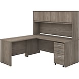 Bush Business Furniture Studio C 72W L Shaped Desk, Hutch, File Cabinet + 42 W Return Bundle, Mode