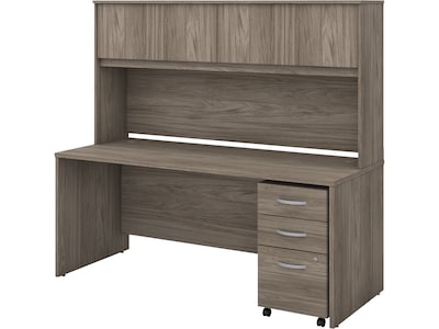 Bush Business Furniture Studio C 72 W Computer Desk with Hutch and Mobile File Cabinet Bundle, Mode