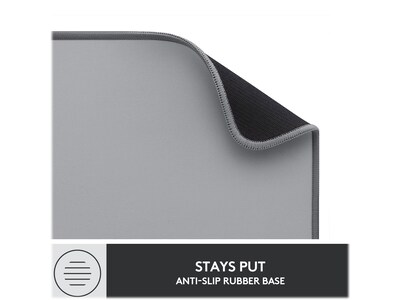 Logitech Studio Series Non-Skid Mouse Pad, Mid Gray (956-000047)