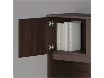 Bush Business Furniture HybridY 71 "W Desktop Hutch, Black Walnut (HYH172BW-Z)