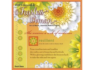 2022 Brush Dance A Fearless Woman 12 x 12 Monthly Wall Calendar (9781975444334)
