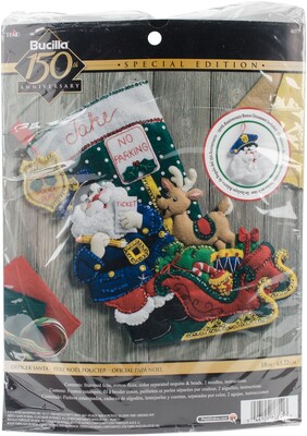 Bucilla 18 Long Officer Santa Stocking Felt Applique Kit (86711)