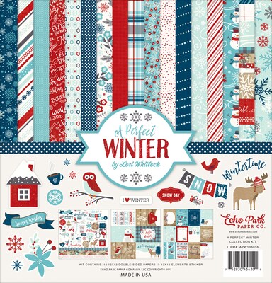 Echo Park Paper A Perfect Winter Collection Kit, 12 x 12 (APWKIT-36016)
