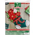 Bucilla 18 Long Christmas Poinsettia Stocking Felt Applique Kit (86705)