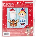 Dimensions Set Of 4 Rudolph The Red-Nosed Reindeer Ornaments Felt Applique Kit (72-08285)