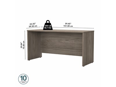 Bush Business Furniture Studio C 60"W Credenza Desk, Modern Hickory (SCD360MH)