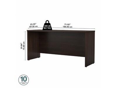 Bush Business Furniture Studio C 72"W Credenza Desk, Black Walnut (SCD372BW-Z)