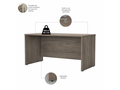 Bush Business Furniture Studio C 60"W Office Desk, Modern Hickory (SCD260MH)