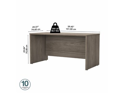 Bush Business Furniture Studio C 60"W Office Desk, Modern Hickory (SCD260MH)