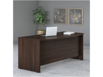 Bush Business Furniture Studio C 72W Bow Front Desk, Black Walnut (SCD172BW)