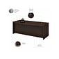 Bush Business Furniture Studio C 72"W Bow Front Desk with Mobile File Cabinets, Black Walnut (STC012BWSU)