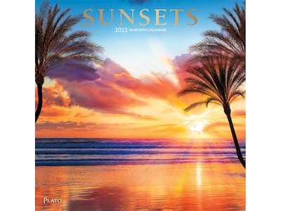 2022 Plato Sunsets 12 x 12 Monthly Wall Calendar (9781975440114)