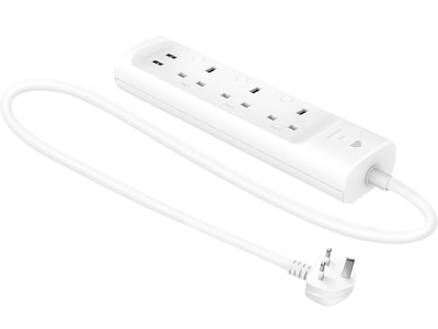 TP-LINK Kasa Smart 3-Outlet 2-USB Port Surge Protector, White (KP303)