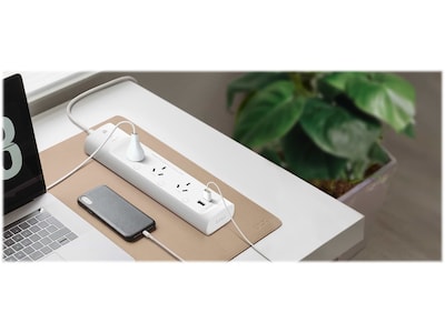 TP-LINK Kasa Smart 3-Outlet 2-USB Port Surge Protector, White (KP303)