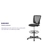 Ergonomic Mid-Back Mesh Drafting Chair with Black Fabric Seat and Adjustable Foot Ring [GO-2100-GG]