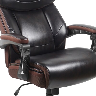 Flash Furniture Hercules Series Ergonomic LeatherSoft Swivel Big & Tall Executive Office Chair, Brown (GO2223BN)