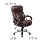 Flash Furniture HERCULES Series Ergonomic LeatherSoft Swivel Big & Tall Executive Office Chair, Brown (GO2092M1BN)