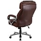 Flash Furniture HERCULES Series 500 Big & Tall Leather Executive Swivel Office Chair with Extra Wide Seat, Brown (GO2092M1BN)