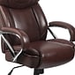 Flash Furniture HERCULES Series 500 Big & Tall Leather Executive Swivel Office Chair with Extra Wide Seat, Brown (GO2092M1BN)