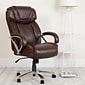 Flash Furniture HERCULES Series Ergonomic LeatherSoft Swivel Big & Tall Executive Office Chair, Brown (GO2092M1BN)