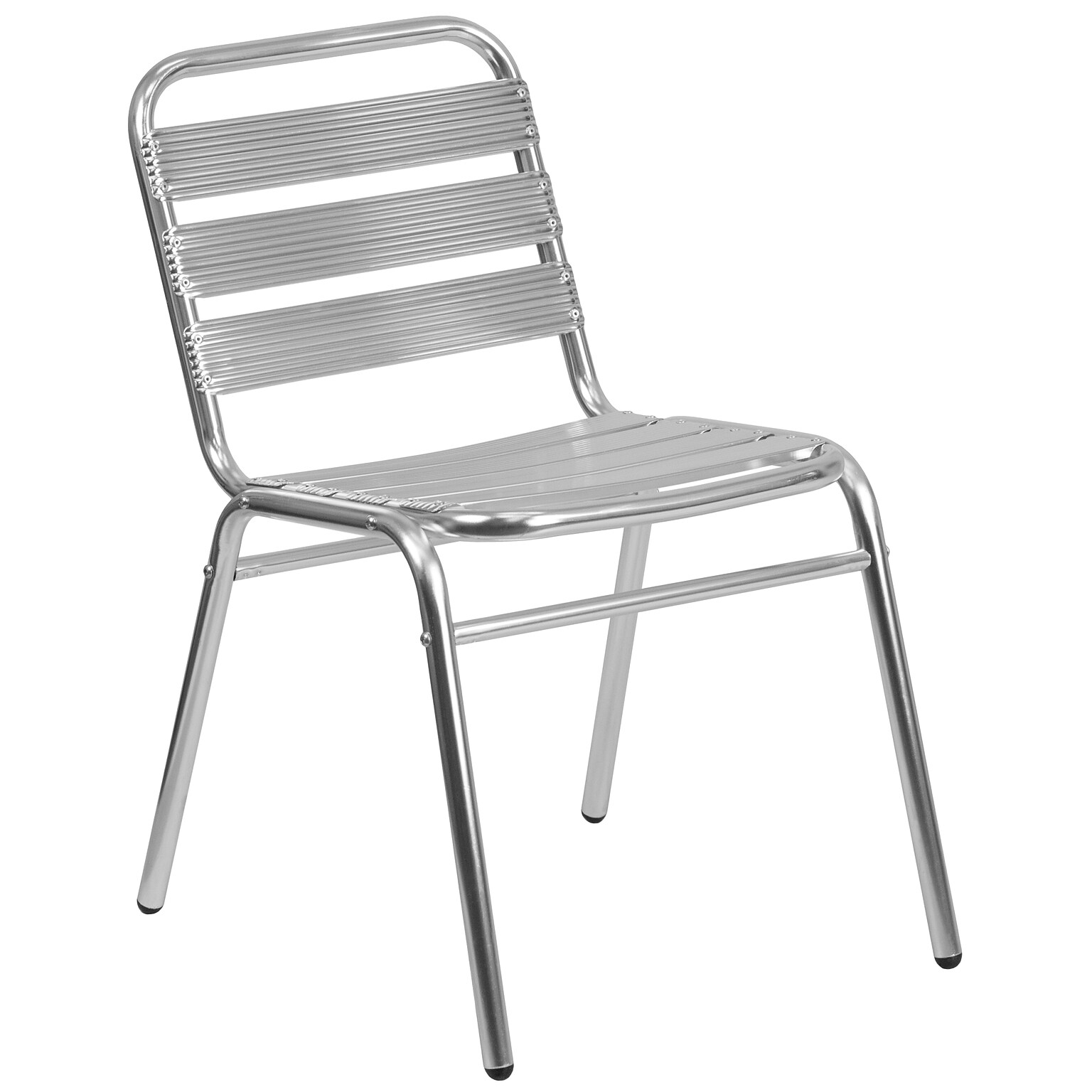 Flash Furniture Aluminum Commercial Indoor-Outdoor Armless Restaurant Stack Chair