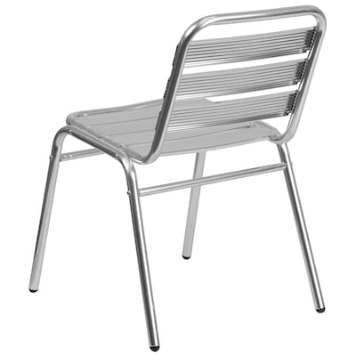 Flash Furniture Aluminum Commercial Indoor-Outdoor Armless Restaurant Stack Chair
