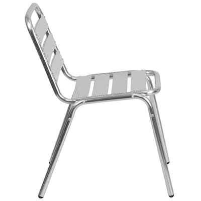 Flash Furniture Aluminum Commercial Indoor-Outdoor Armless Restaurant Stack Chair