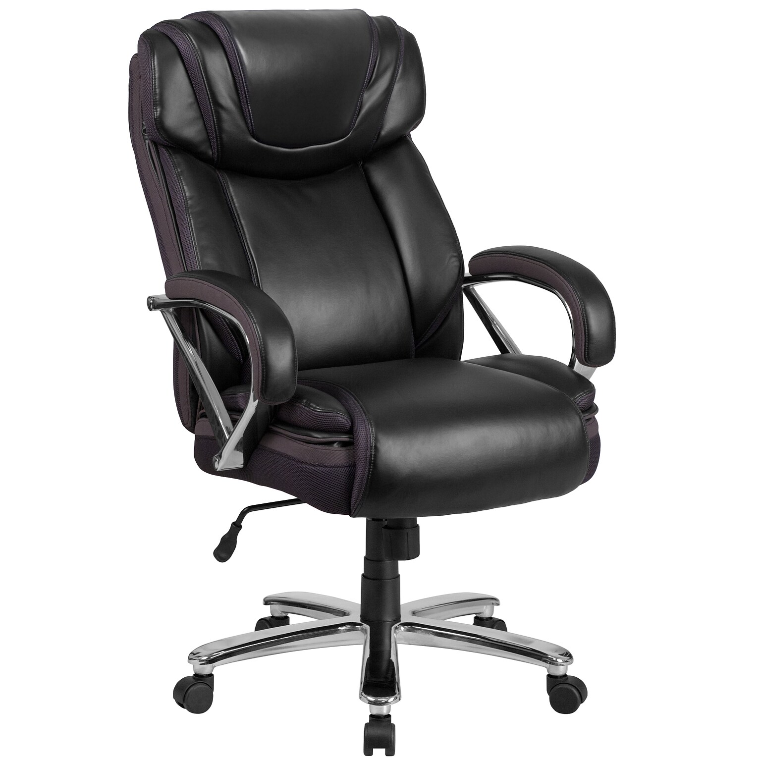 Flash Furniture HERCULES Series Ergonomic LeatherSoft Swivel Big & Tall Executive Office Chair, Black (GO2092M1BK)