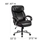 Flash Furniture HERCULES Series Ergonomic LeatherSoft Swivel Big & Tall Executive Office Chair, Black (GO2092M1BK)