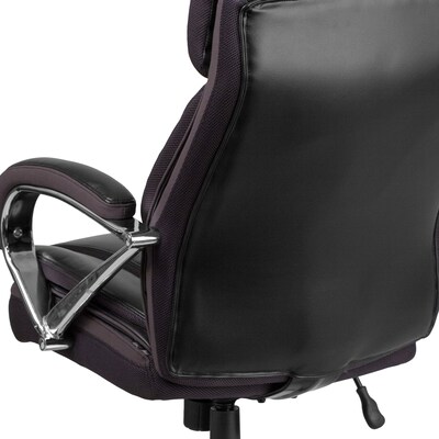 Flash Furniture HERCULES Series Ergonomic LeatherSoft Swivel Big & Tall Executive Office Chair, Black (GO2092M1BK)