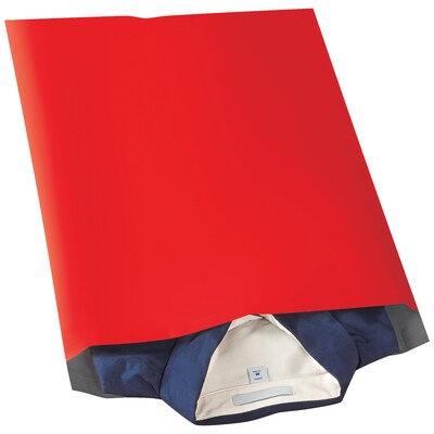 14.5"W x 19"L Peel & Seal Colored Poly Mailer, Red, 100/Carton (CPM1419R)