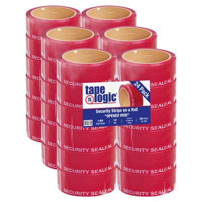 Tape Logic 2 x 5 3/4 Security Tape, Red, 24/Carton (T90257RD)