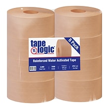 Tape Logic® #7500 Reinforced Water Activated Tape, 3 x 375, Kraft, 8/Case