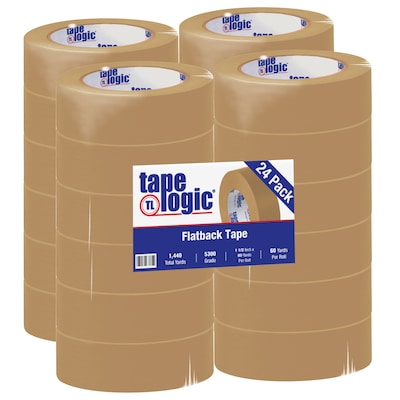 Tape Logic #5300 Flatback Tape, 7.0 Mil, 1 1/2 x 60 yds., Brown, 24/Carton (T9465300)