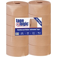 Tape Logic® #7500 Reinforced Water Activated Tape, 3 x 600, Kraft, 10/Case (T9087500)
