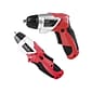 Apollo Tools 3.6V Lithium-Ion Rechargeable Screwdriver with 45-Piece Accessory Set, Red (DT4944)