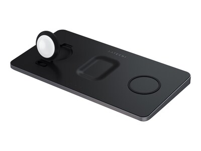 Satechi Trio Wireless Charging Pad for Qi-Enabled Devices, Black (ST-X3TWCPM)
