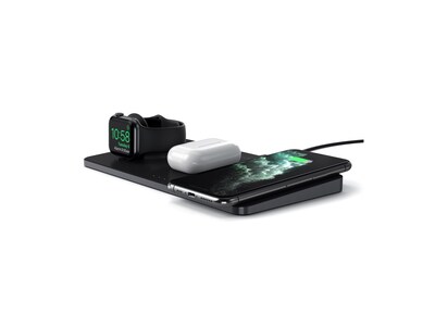 Satechi Trio Wireless Charging Pad for Qi-Enabled Devices, Black (ST-X3TWCPM)
