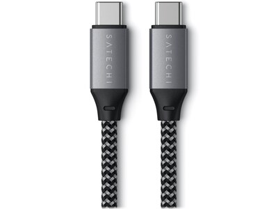 Satechi 6.5' USB Type-C to USB Type-C Power Cable, Male to Male, Black/Gray (ST-TCC2MM)